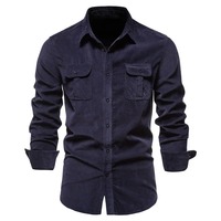 Kemeja Pria Premium Lengan Panjang 100% Katun Satin Anti-Kerut Kancing Depan Kasual Bisnis