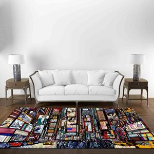 Alfombra Urbana de Nueva York: Decoración Abstracta para el Hogar con Diseño de Paisaje Urbano, Alfombra Suave con Pelo Largo - Product Image 3