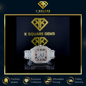Huge Demanded Hot Selling Best Quality <b>Automatic</b> for Water Resistant Square Unisex Stainless Steel Moissanite Diamond Watch - Product Image 2