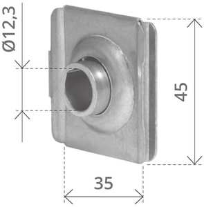 ตลับลูกปืนแบบสี่เหลี่ยมขนาดมิลลิเมตร 45 ฟอร์โอ รุลลิโน มม. 12,3 - Product Image 1