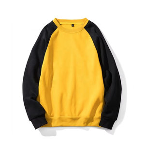 Meilleur prix du fabricant Sweatshirts pour hommes personnalisés Impression par broderie 3D Bloc de couleur rayé côtelé Ourlet col rond Logo de la mode - Product Image 2