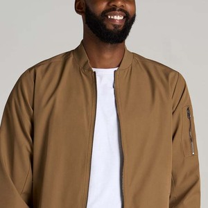 Wholesale OEM Service Men's High Quality Waterproof Breathable Bomber Jacket Comfortable Baseball Design Stand Collar <b>Winter</b> - Product Image 4