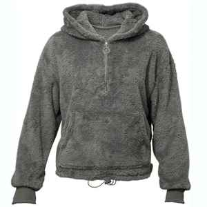 Sudadera con capucha de cuarto de cremallera para hombre, sudaderas con capucha personalizadas con cuarto de cremallera lavadas y de peso pesado para hombre - Product Image 2