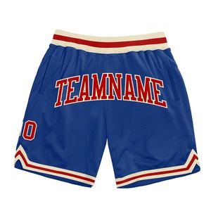 Pantalones cortos de baloncesto Industrie Direct Engro Sportswear Custom Royal Red Authentic Throwback Basketball Shorts - Product Image 1