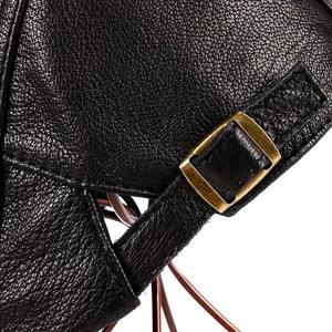 Boina de cuero genuino para hombre, gorra delantera ajustable de 55-61 cm, gorra informal de pico de pato - Product Image 5