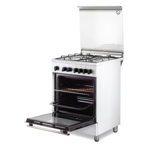 Cuisinière à gaz DeLonghi 4 zones avec four électrique 60x60x87cm Blanc Classe A - Product Image 4