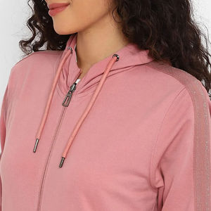 Survêtement pour femme en coton 100% avec logo personnalisé, broderie, délavage à l'acide, épaules tombantes, respirant, séchage rapide, avec OEM - Product Image 5