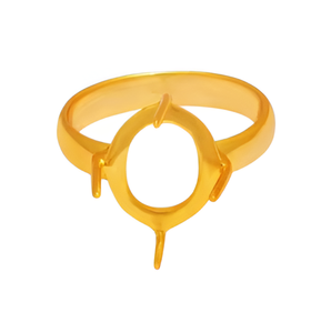 Bague en argent sterling 925 faite à la main en argent plaqué or jaune pour unisexe. Fabrication par CDP. - Product Image 6