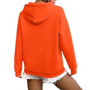 Sudadera con capucha de algodón para mujer, Jersey cálido, ropa de calle informal, sudaderas con capucha para mujer con estampado Puff, sudadera básica personalizada para mujer - Product Image 6