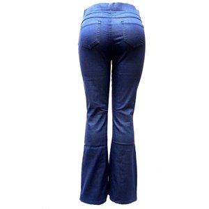 กางเกงยีนส์ขาบานเอวสูงสำหรับผู้หญิงกางเกงยีนส์ทรงหลวมสีลูกกวาดกางเกงสกินนี่สไตล์ลำลองโลโก้ออกแบบได้ตามต้องการ - Product Image 5