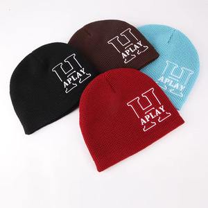 Bonnets OEM en gros, logo personnalisé, tricotés 100% acrylique, unisexes, chapeaux d'hiver, fournisseur direct d'usine, chauds, tendance, confortables - Product Image 4