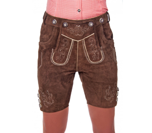 Best Selling <b>Women's</b> <b>Short</b> Cow Split <b>Leather</b> Lederhosen High Quality with Customized Embroidery - Product Image 1