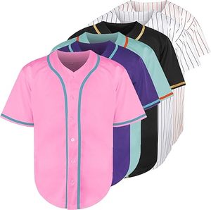 Camisetas de béisbol con botones personalizables para adultos Diseño único con características transpirables Hecho en fábrica para ropa informal - Product Image 1