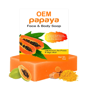 Sapone alla Papaya OEM per Viso e Corpo, Sapone Schiarente alla Papaya per Macchie Scure - Product Image 1