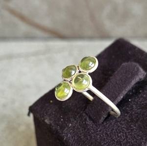 Gran oferta, anillo de banda de plata 925 hecho a mano para mujer, piedra preciosa étnica Prehnita personalizable OEM, joyería para fiesta y boda, anillos de moda - Product Image 2