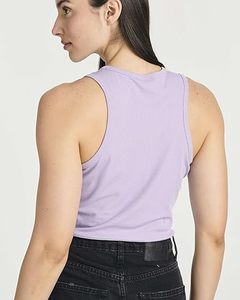 Women's Ribbed Sleeveless Cropped <b>Racerback</b> Tank Top Casual Crop Top - Product Image 3