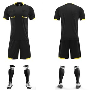 Maillot de football d'arbitre professionnel uniforme de football d'arbitre adulte chemise de juge à col rond avec poches Shorts costume d'arbitre - Product Image 3