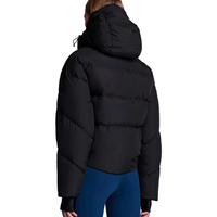 Veste bomber matelassée en toile de coton pour femme, personnalisée par OEM, doublure en laine respirante, coupe-vent, imperméable, pour l'hiver