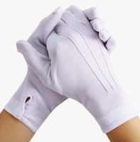 Gants en jersey Fourchette 100% coton Interlock Touch de luxe avec point 3 lignes et bouton Gants confortables pour le travail polyvalent