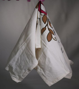 100% serviette de cuisine en coton biologique séchage rapide doux confortable facile à nettoyer imprimé floral tissu tricoté réutilisable coloré - Product Image 1