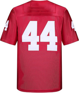 Jersey rojo de fútbol personalizado, tejido transpirable con diseño de cuello en V, Jersey ligero de práctica de fútbol - Product Image 2