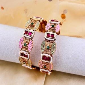 ชุดเครื่องประดับกำไลข้อมือทองเหลืองดีไซน์ทันสมัยแบบดั้งเดิม ดีไซน์หนักแน่น เหมาะสำหรับผู้หญิง เป็นของขวัญหมั้นและงานแต่งงาน - Product Image 1