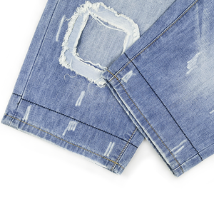 Venta al por mayor personalizada nueva moda de los hombres pantalones cortos de tela de mezclilla pantalones vaqueros desgastados cortos para hombres Pakistán - Product Image 2