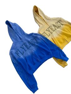 Fabricant de vêtements sur mesure en gros – Sweat à capuche zippé en polaire hiver, effet vieilli, avec patch appliqué, délavé à l'acide, 100 % coton, grandes tailles - Product Image 4