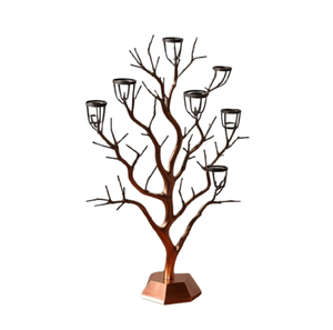 Most Selling Aluminium <b>Branch</b> Design Gold Candle Stand Holder for Home Livingroom Hotel Table Top <b>Lighting</b> Decoration Use Glass - Product Image 1