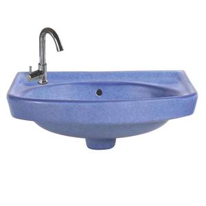 Lavabo rond noir hôtel maison lavabo sur pied lavabo avec trop-plein évier sur pied salle de bain en céramique hôtel monotrou - Product Image 2