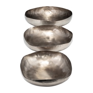 Cuenco de Metal de aluminio artesanal plateado de la mejor calidad para fiesta de boda casera y uso doméstico Cuenco japonés de Metal para nueces y frutas - Product Image 1