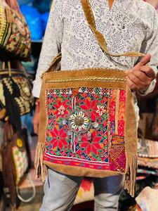 Indien de luxe Vintage Banjara pochette femmes coton sac à bandoulière artisanat broderie élégante dame Style soirée Shopping - Product Image 6