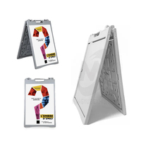 Standar Papan Tanda A-Frame Cetak Warna Penuh Kustom Dua Sisi yang Tahan Lama, Papan PP untuk Promosi & Iklan Bisnis