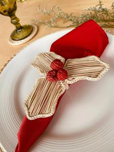 ห่วงรัดผ้าเช็ดปากทำจากหวายโบราณสำหรับโอกาสพิเศษการตกแต่งโต๊ะรับประทานอาหารของตกแต่งรีสอร์ทบ้านปาร์ตี้ที่มีสไตล์จากอินเดีย - Product Image 6