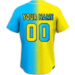 Maillot de baseball respirant et anti-humidité de haute qualité avec logo personnalisé, styles à deux boutons, manches courtes, pour hommes et femmes, softball - Product Image 2