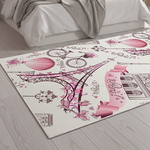 Alfombra Infantil con Diseño de París, Impresión Digital de la Torre Eiffel, para Habitación de Niñas, Guardería, Decorativa, OEM ODM - Product Image 6