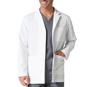 Nuovo 2024 all'ingrosso uso ospedaliero cappotti da laboratorio universale fornitura di fabbrica personalizzazione molteplici funzioni camice da laboratorio bianco OEM