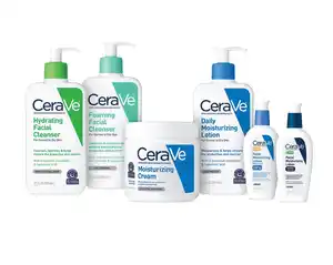 Crème hydratante CeraVe pour le visage et le corps, crème hydratante quotidienne pour les peaux normales à sèches avec pompe, 16 oz.