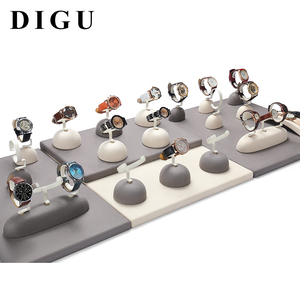 Expositor de Relojes Ovalado de Microfibra de Lujo DIGU, Soporte para Correas, Expositor de Joyería Multifuncional, Color Personalizable - Product Image 4