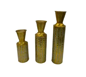 铝瓶图案装饰金花瓶任何潘通颜色可能成品家居装饰婚礼礼品