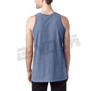 Camiseta sin mangas de algodón teñido con pigmento para hombre, Camisa sin mangas teñida, ajuste informal de verano, tela suave esencial para entrenamiento, ajuste físico - Product Image 3