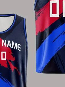 Maillot de basket-ball léger de vente chaude pour les adultes sur mesure respirant imprimé Technics grande taille haut vêtements de sport tendance - Product Image 5