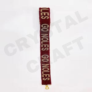 Sangles de sac de perles de rocaille en or blanc personnalisées vont talons sangle de sac à main perlée pour sacs accessoires de mode - Product Image 3