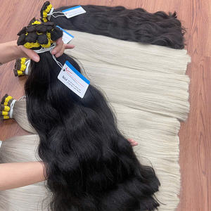 Extensions de cheveux vierges ondulés en vrac les plus vendues, 100% cheveux humains vietnamiens, toutes couleurs compatibles avec la teinture, lots de 100g - Product Image 4