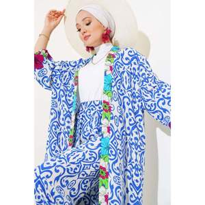 ชุดกิโมโนแขนยางยืดดีไซน์ทรงแซ็กลำลองของผู้หญิง - Product Image 3