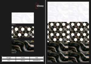 Carreaux muraux en céramique de luxe 300x600mm pour salle de bain et cuisine, finition brillante ou mate, texture effet sucre, design mural intérieur luxueux - Product Image 5