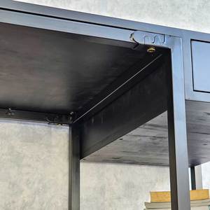 Wooden/Metal <b>Desk</b> with Integrated Legs <b>Shelf</b> & Drawer 140x60cm Color BD68114 - Product Image 5