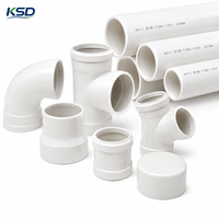 Tuyau de drainage rigide en plastique UPVC gris de grand diamètre (110 mm, 160 mm, 200 mm) certifié ISO CE pour système de drainage des eaux usées souterraines
