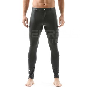 Deltress Trading 2025, último diseño, pantalones de cuero PU para hombre, estilo informal, cintura media, recto, curvo, a rayas, superventas - Product Image 3