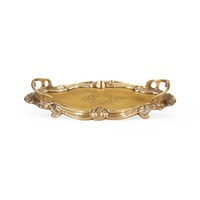 Bandejas de oro decorativas Metropolitan con asas para cocina, decoración de bodas, bandejas para servir, fabricante indio